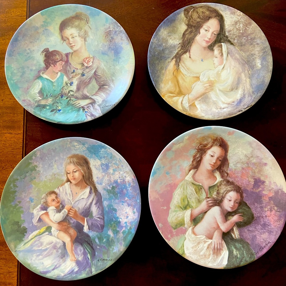 Porcelain De Limoges.France 1983-1986 4 Plates